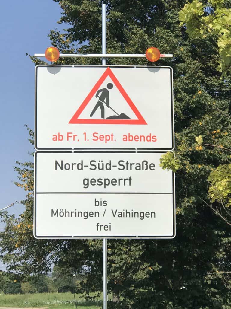 Verkehrsplanung Verkehrssicherung Nord-Süd-Str. Stuttgart