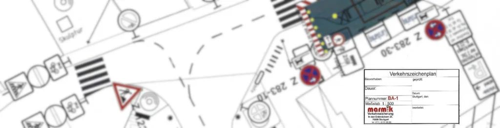 Verkehrszeichenplan für öffentliche Verkehrsflächen